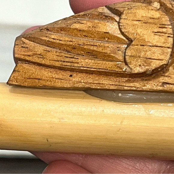 Wooden Duck Carved Bamboo Whistle Makes Duck Noise - Picture 13 of 16